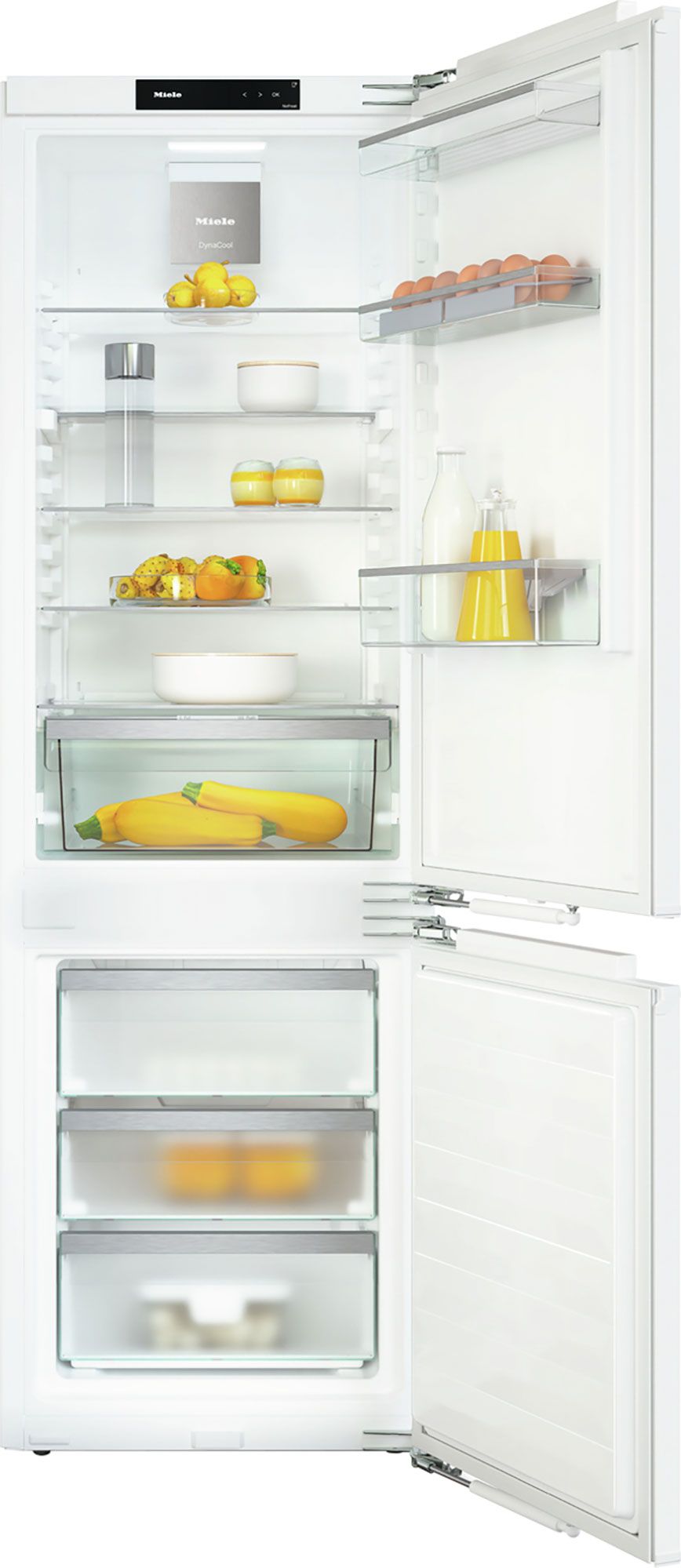 Miele KFN 7734 C Integrated Fridge Freezer - White - 177cm Height
